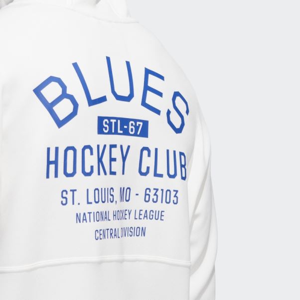 Adidas Blues 22 Nhl No-dye 1/4 Zip Hoodie (genre Neutre) Non Teint