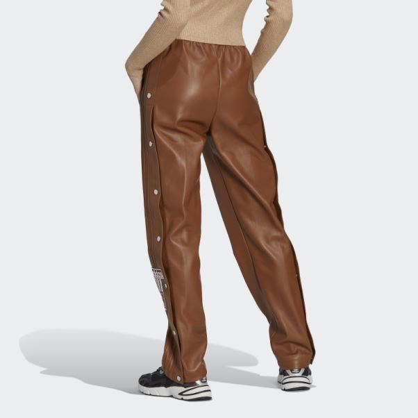 Pantalon Adibreak Centre Stage Similicuir Adidas Marron