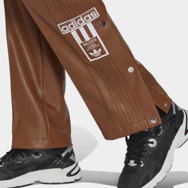 Pantalon Adibreak Centre Stage Similicuir Adidas Marron