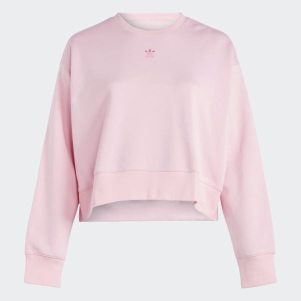 Sweat Adicolor Essentials Crew (taille Plus) True Pink Adidas
