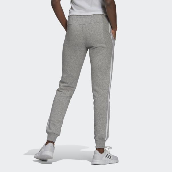 Pantalon 3 Bandes En Molleton Essentials Gris Moyen Adidas