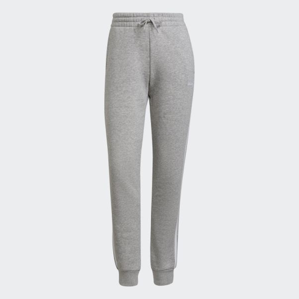 Pantalon 3 Bandes En Molleton Essentials Gris Moyen Adidas