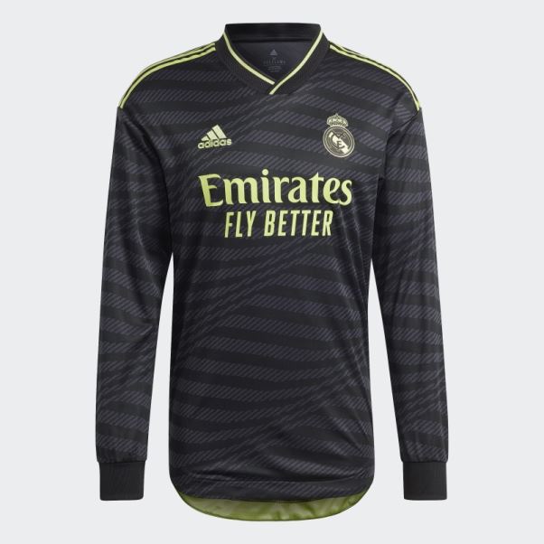 Adidas Maillot Real Madrid 22/23 Manches Longues Third Authentique Noir