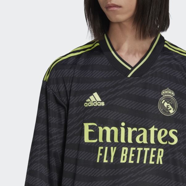 Adidas Maillot Real Madrid 22/23 Manches Longues Third Authentique Noir