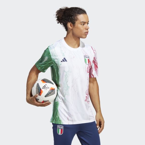 Maillot Pré-match Adidas Italie Rouge Chaud