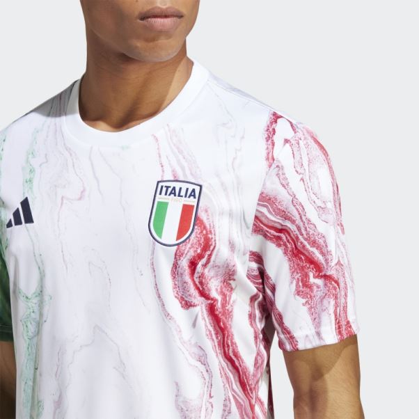 Maillot Pré-match Adidas Italie Rouge Chaud
