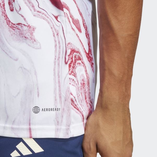 Maillot Pré-match Adidas Italie Rouge Chaud