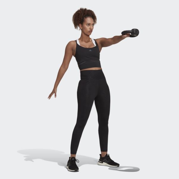 Hiit 45 Seconds Crop Débardeur Adidas Noir