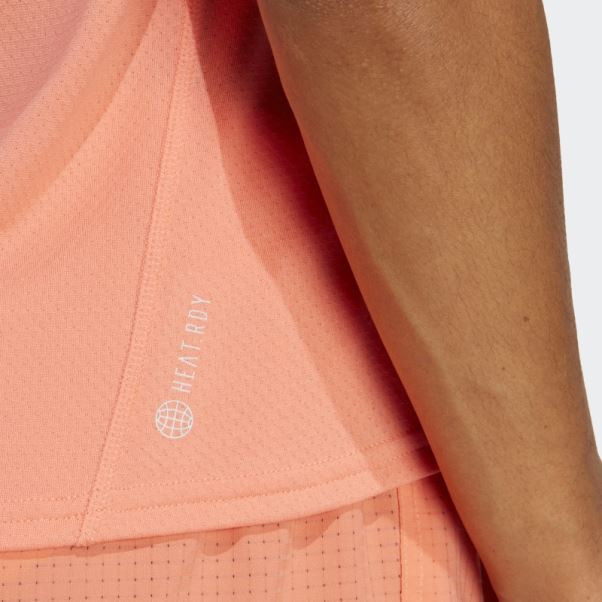 Tee Shirt X-city Running Heat.rdy Adidas Corail