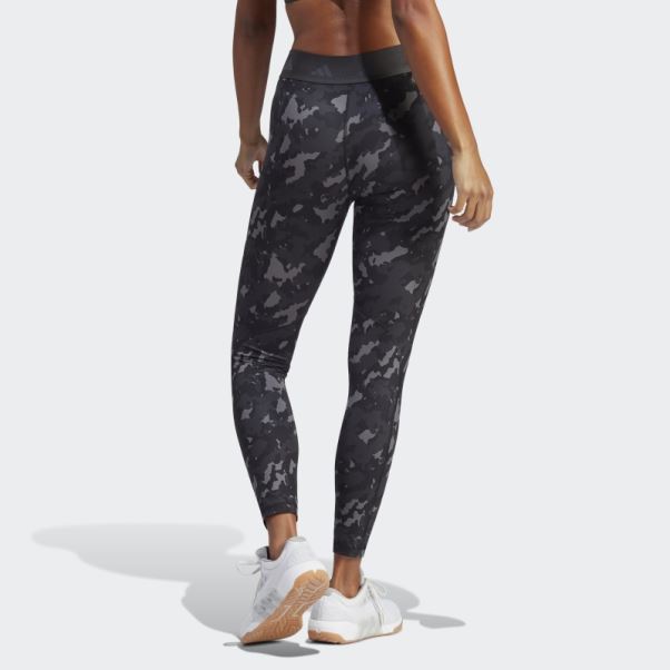 Legging Adidas Techfit Camo 7/8 Gris