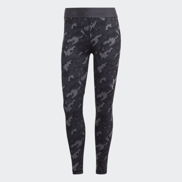Legging Adidas Techfit Camo 7/8 Gris