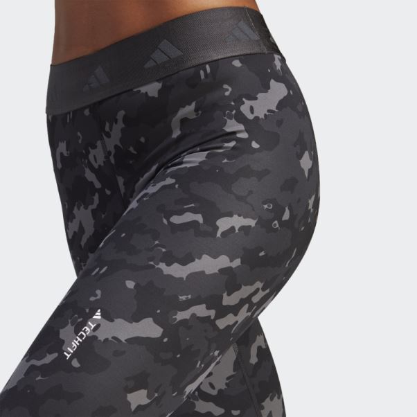 Legging Adidas Techfit Camo 7/8 Gris