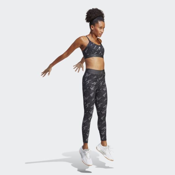 Legging Adidas Techfit Camo 7/8 Gris