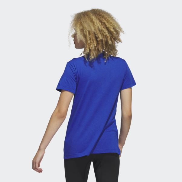 Tee Shirt Adidas Jayhawks Bleu Royal Mel
