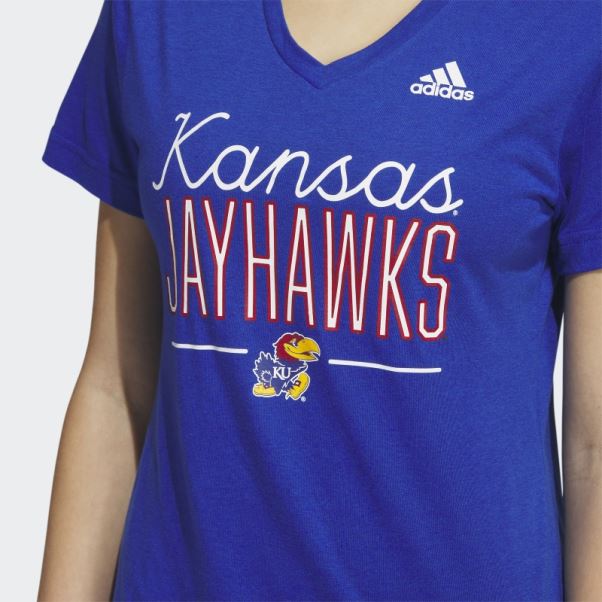 Tee Shirt Adidas Jayhawks Bleu Royal Mel