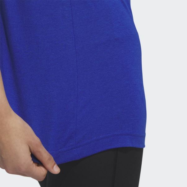 Tee Shirt Adidas Jayhawks Bleu Royal Mel