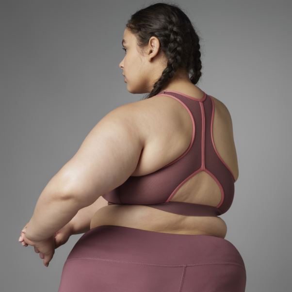 Adidas Authentique Balance Yoga Soutien-gorge à Maintien Moyen (taille Plus) Bordeaux