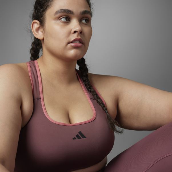 Adidas Authentique Balance Yoga Soutien-gorge à Maintien Moyen (taille Plus) Bordeaux