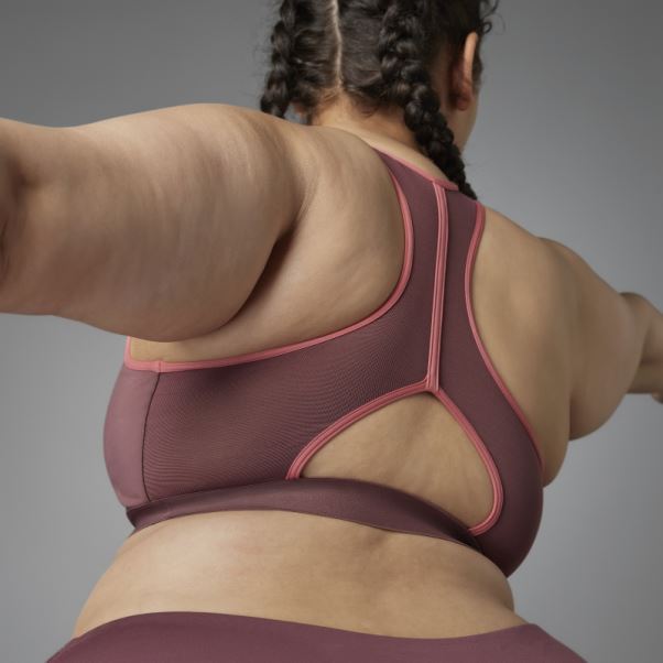 Adidas Authentique Balance Yoga Soutien-gorge à Maintien Moyen (taille Plus) Bordeaux