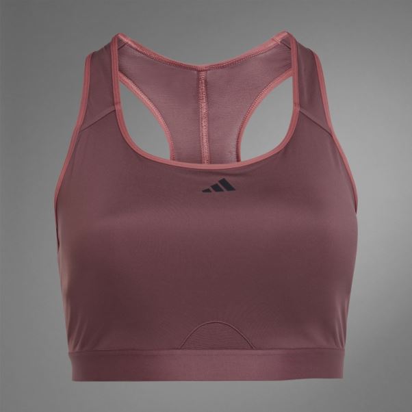 Adidas Authentique Balance Yoga Soutien-gorge à Maintien Moyen (taille Plus) Bordeaux