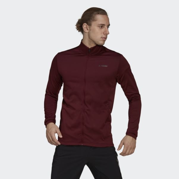 Adidas Rouge Terrex Multi Primegreen Veste Polaire Entièrement Zippée