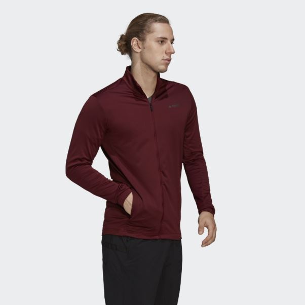Adidas Rouge Terrex Multi Primegreen Veste Polaire Entièrement Zippée