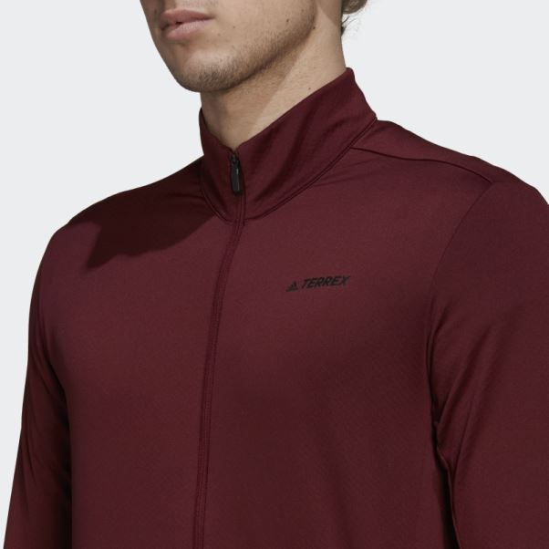 Adidas Rouge Terrex Multi Primegreen Veste Polaire Entièrement Zippée