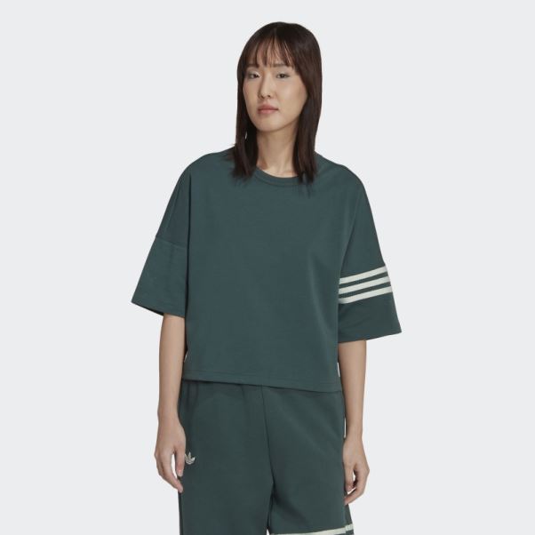 Tee Shirt Adicolor Neuclassics Vert Minéral Adidas