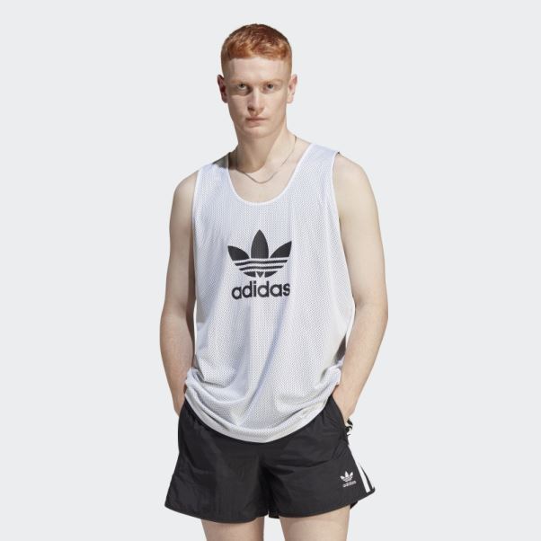 Adidas Adicolor Classics Maillot De Basketball Trèfle Blanc