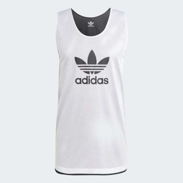 Adidas Adicolor Classics Maillot De Basketball Trèfle Blanc