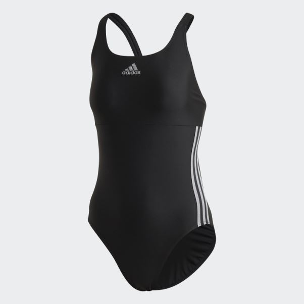 Maillot De Bain Adidas Glam-on Brillant 3 Bandes Noir