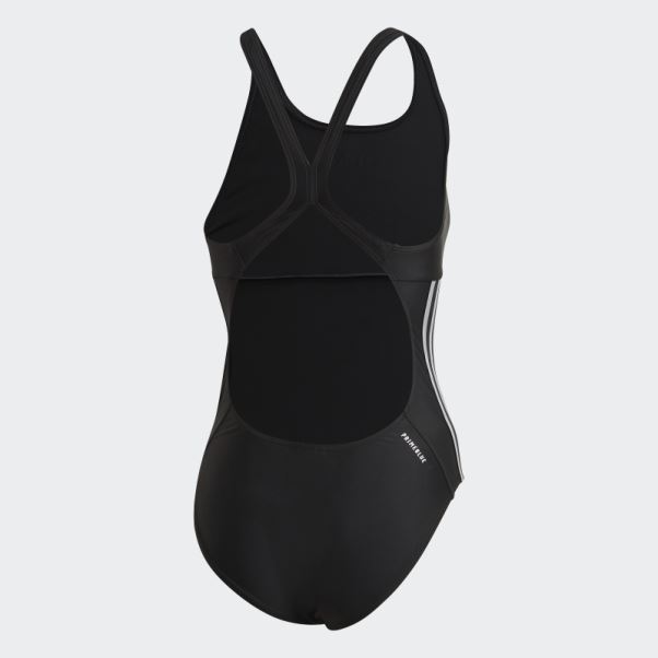 Maillot De Bain Adidas Glam-on Brillant 3 Bandes Noir