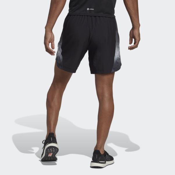Short D'entraînement Graphique Adidas Conçu Pour Le Mouvement Aeroready Hiit Noir