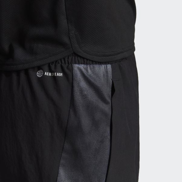 Short D'entraînement Graphique Adidas Conçu Pour Le Mouvement Aeroready Hiit Noir