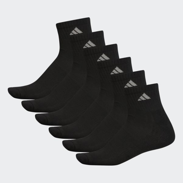 Adidas Chaussettes Athlétiques Coussinées Noires 6 Paires Xl