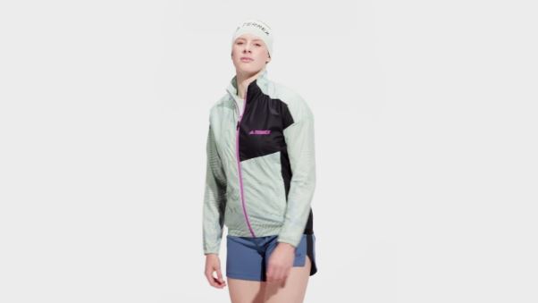 Coupe-vent Imprimé Adidas Terrex Trail Running Vert