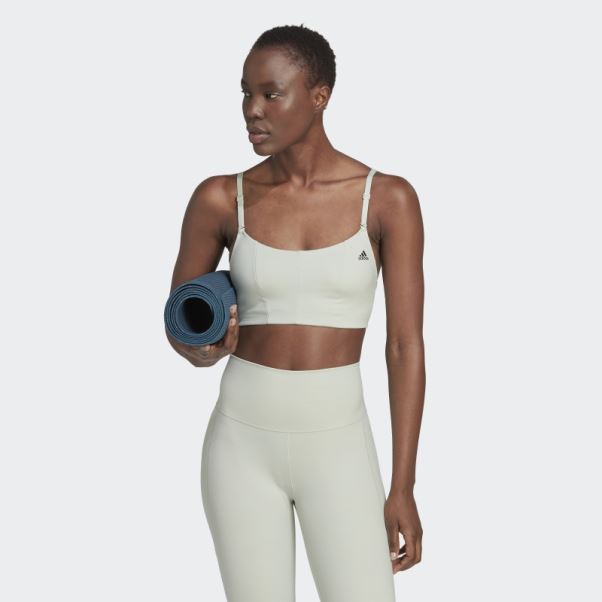 Soutien-gorge à Maintien Léger Adidas Yoga Studio Vert