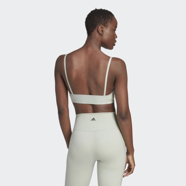 Soutien-gorge à Maintien Léger Yoga Studio Vert Adidas