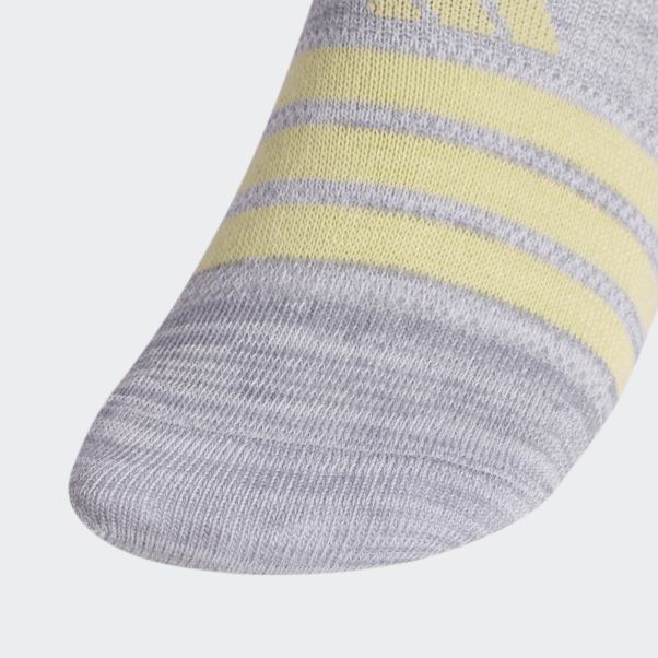Superlite Super-no-show Chaussettes 6 Paires Adidas Gris Clair