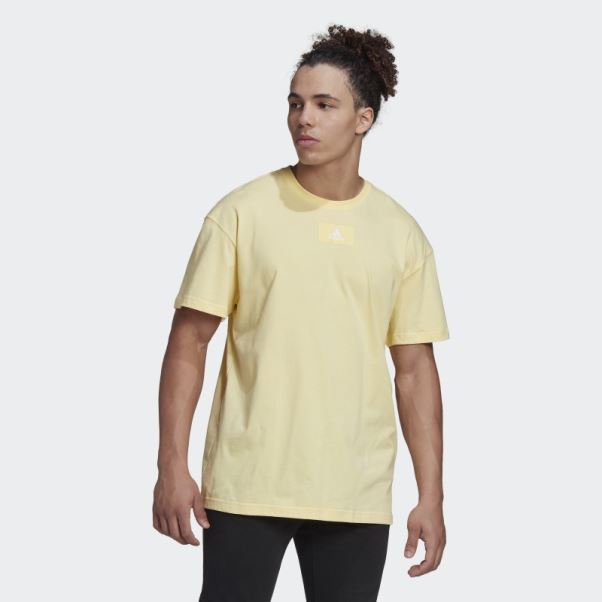 Adidas Essentials Feelvivid T-shirt à épaules Tombantes Jaune