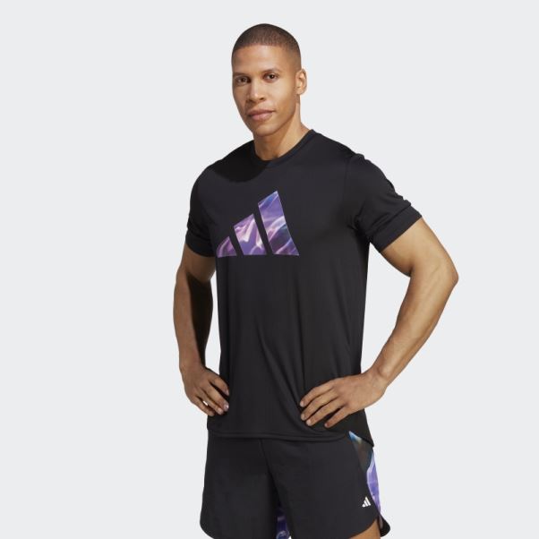 T-shirt D'entraînement Hiit Conçu Pour Le Mouvement Noir Adidas