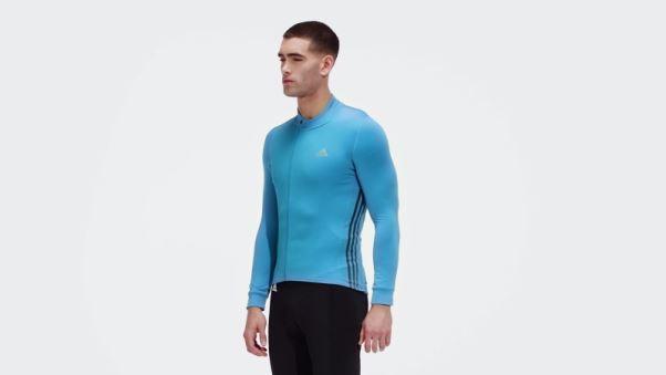 Le Maillot Cycliste Manches Longues Cold.rdy Adidas Bleu