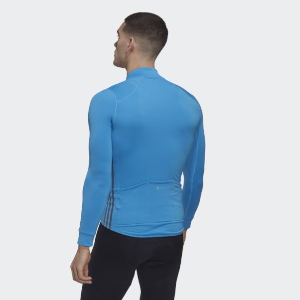 Le Maillot Cycliste Manches Longues Cold.rdy Adidas Bleu