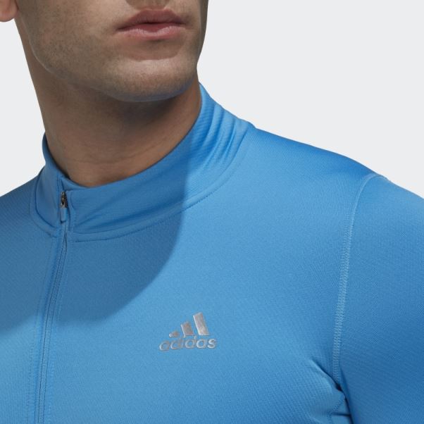 Le Maillot Cycliste Manches Longues Cold.rdy Adidas Bleu
