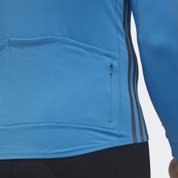 Le Maillot Cycliste Manches Longues Cold.rdy Adidas Bleu