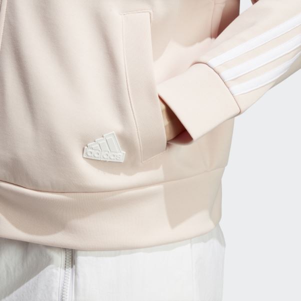 Adidas Future Icons Sweat à Capuche Zippé à 3 Bandes Quartz