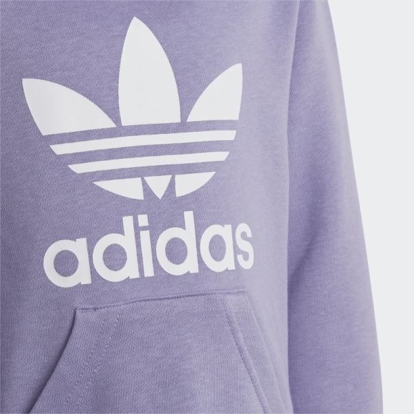 Adidas Lilas Adicolor Sweat à Capuche Ensemble