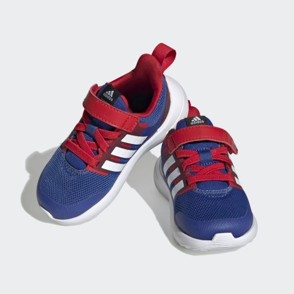 Bleu Royal Adidas X Marvel Fortarun 2.0 Spider-man Cloudfoam Elastic Lace Top Strap Shoes Hot