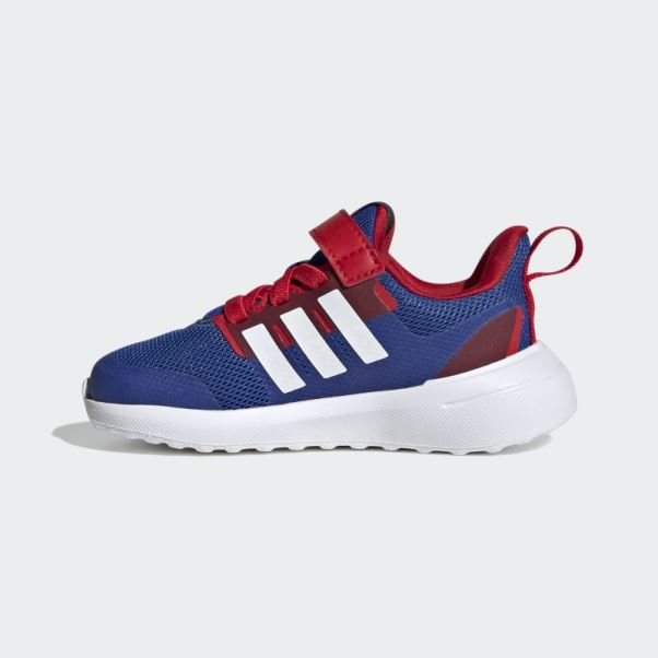 Bleu Royal Adidas X Marvel Fortarun 2.0 Spider-man Cloudfoam Elastic Lace Top Strap Shoes Hot