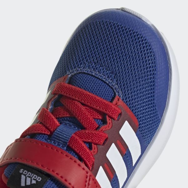 Bleu Royal Adidas X Marvel Fortarun 2.0 Spider-man Cloudfoam Elastic Lace Top Strap Shoes Hot